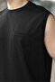 Black Crew Neck Sleeveless Men's Shorts T-Shirt Set E7351 - 3