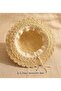 Women's Hand-Knitted Straw Hat with Adjustable Size and Detailed Brim - 5