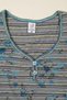 Comfortable Fit Gray Striped Blue Floral Print Cotton Zero Sleeve V-Neck Casual Summer Dress Ruffled - 6