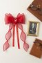 23 April Special Occasions Ataturk Bow t Tulle with Bow for School and Daily Use Clip Buckle Red - 2