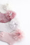 4-Piece Girls' Socks Set, Tulle Washable, Perfumed, Cotton Soft Design Pieces