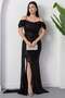 Sweetheart Neckline Front Gathered Sequin Dress 41066 - 3