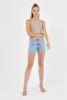 Women's Square Neck Sleeveless Corded Fabric Blouse - 2
