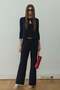 Navy Blue Cosie Elastic Waist Trousers - 6