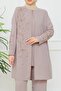 Women's Flower-Embroidered Stylish Pants Suit - 5