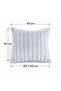 Gray Plush Cushion Cover 43X43 cm Soft-Textured Decorative Armchair Pillowcase - 4