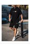 Men's T-Shirt Shorts - T-Shirt with Shorts Bottom Top Set a Printed Crew Neck