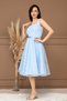 Lace Sequin Balen Detailed Midi Dress - Baby Blue - 7