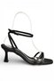 Y569522004 Black Fabric Low Heeled Women's Evening Dress Shoes - 5