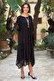 Black Lace Pocketed Love Dress - 3