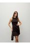 Valeria Bow Detail Brown Dress - 4