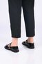 Laceless Single Strap Belt Buckled Thermo Sole Genuine Leather Patent Leather Ballet Flats 332-25512 Women's Shoes - 5