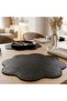 2 Pieces Double Face Edge-Stitched Black Leather Placemat ,Easy Erasable Supla, As00115 - 5