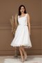 Lace Sequin Balen Detailed Midi Dress - White - 7