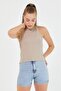 Women's Square Neck Sleeveless Corded Fabric Blouse - 3