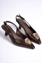 Lisbon Women's Ten Gold Stone Heeled Shoes