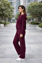 Women's Modal Fabric Crew Neck Top and Bottom Set - 2