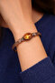 Women's Copper Necklace Bracelet Ring Set - Zultanite Stone Tree Bark Model with Thin Metal Box and Quartz Stone - 6