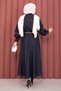 Shirt & Skirted Hijab Tensel Set Navy Blue - 6
