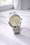 Silver Steel Cord Screw Detail Case Stone Index Wristwatch Quartz with Calendar - 2