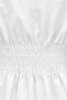 4842 women's cinched waist long sleeve Poplin shirt white - 3
