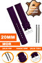 Genuine Leather Watch Band Strap Compatible with 20mm Watches L04Mk-20Mm