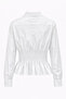 4842 women's cinched waist long sleeve Poplin shirt white - 2
