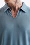 Thick Knitted Corded Fabric Fabric, Men's Pear Polo Neck T-Shirt, Men's Polo Neck T-Shirt - 4
