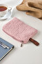 Soft Fabric Leather Label Luxury Wallet Phone Credit Card Keychain Coin - 2