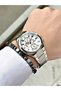 Silver Color Functional Steel Band 3 Atm Men's Wristwatch + Bracelet as a Gift - 2