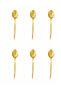 Set of 6 Gold Stainless Steel Table Spoons – Shiny Gold Color Modern Table Spoons - 2