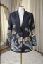 Women’s Elegant Printed Blazer Jacket – Slim Fit Fashion Casual Office Coat - 3
