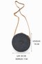 Women's Black Round Straw Bag Natural Rattan Crisscross Straps Summer Bohemian Shoulder Bag 20 cm - 4