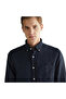 Men's Black Regular Fit Button Collar Linen Shirt - 4