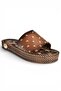Y390400003 Brown Genuine Leather Women's Slipper - 4