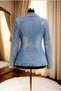 Women’s Rhinestone Denim Blazer Jacket – Elegant Slim Fit Fashion Coat - 5