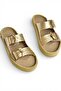 U596030209 Gold Knitted Look Women's Slipper - 7