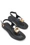 Alya Serena Women's Flip Flop Sandals 0012285 Black Skin
