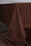 Velvet D Textured Dertsiz m Tablecloth Economic Elegant for the Kitchen and Living Room Brown - 4