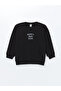 Lcw Kids Black Crew Neck Printed Baby Boy Sweatshirt and Sweatpants 2-Piece Set - 2