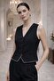 Milano Elegant Vest Set Pant Suit – Black - Black - S - 2