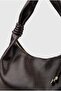 Women's Bitter Brown Knot Handle Shoulder and Hand Bag Daily Stylish Medium Size - 5