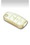 Luxury Ford Focus, Fiesta, Mondeo, C-Max, Courier Car Key Case White Gold - 3