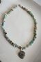 Certified Amazonite Heart Shaped Natural Stone Necklace