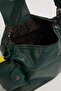 Green Top Cover Charm Detail Shoulder Bag - 3