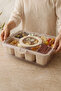 8-Compartment Silicone Vacuum Lid Breakfast Presentation Set - Multifunctional Set of Bag - 3
