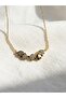 2-in-1 Magnetic Openable Gold Color Flower Bouquet Steel Necklace - 2