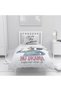 Children's Room Cotton Lu Duvet Cover Set Bed Sheet Sız Girl Figure and Motivational