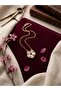 2-in-1 Magnetic Openable Gold Color Flower Bouquet Steel Necklace