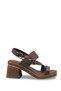 Nashira Cara Women's Heeled Sandals 0012341 Brown - 4